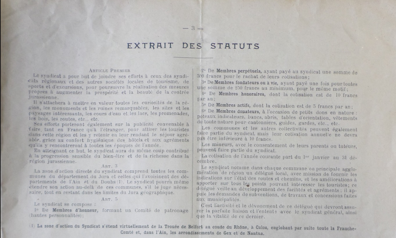 Status 1911 page 3 du JF N°1