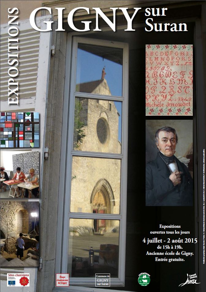Affiche exposition à l'ancienne école de Gigny