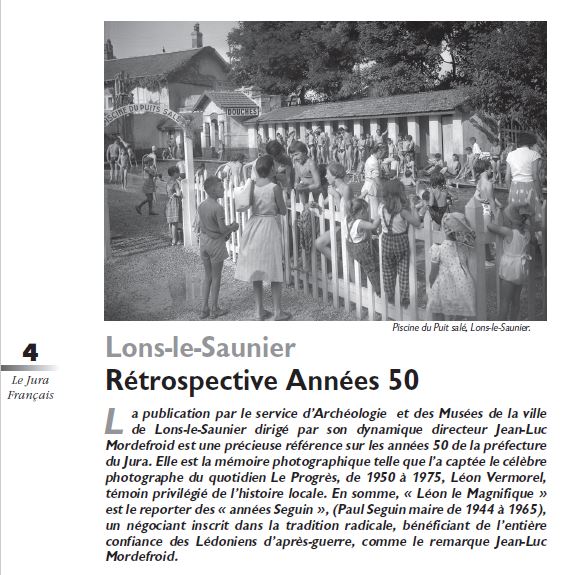 Le Jura Français Événements N°309 page 4 - Lons-Le-Saunier, Rétrospective Années 50 Le Jura Francais Evénements N 309 page 4