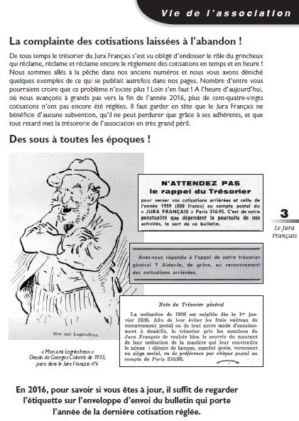 Le Jura Francais Vie de l association N°311 page 3