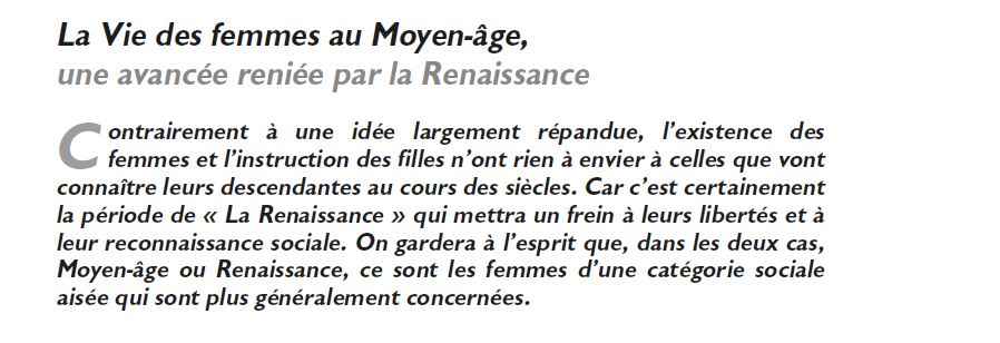 Le Jura Français Dossier N°312 page 3-2 La Vie des femmes au Moyen-âge, une avancée reniée par la Renaissance par J.A. Pidoux de la Maduère Le Jura Francais Dossier N°312 page 3-2 par J.A. Pidoux de la Maduere