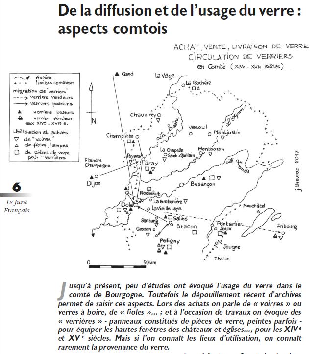 Le Jura Français Dossier N°314 page 6 De la diffusion et de l’usage du verre - aspects comtois par Jacky Theurot Le Jura Francais Dossier N 314 page 6