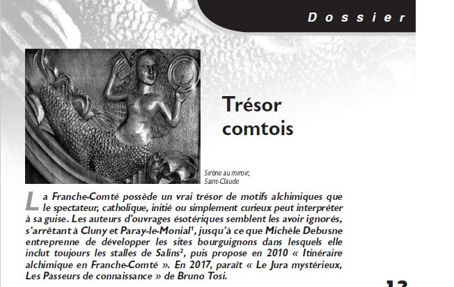 Le Jura Français Dossier N°326 page 13 L’alchimie, Trésor comtois