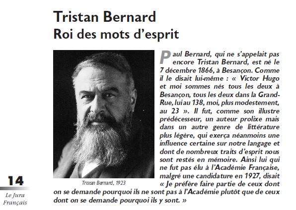 Le Jura Français Dossier N°327 page 14 Tristan Bernard
