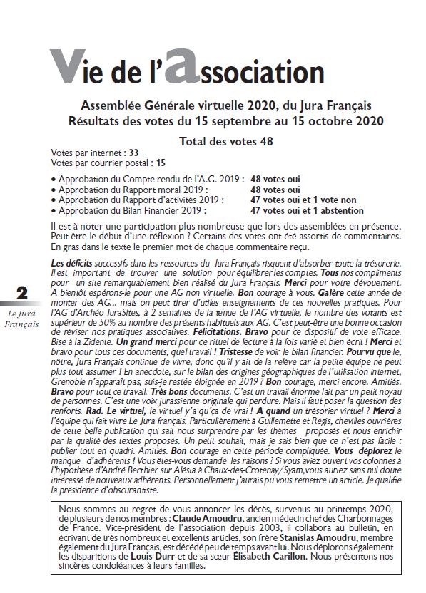 Le Jura Français Vie de l'association N°328 page 2